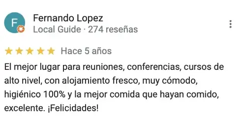 Testimonio de 5 estrellas